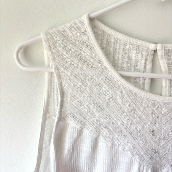 Kuhl Sonia Tank White Knit Lace Seersucker Outdoor Moisture Wicking Activewear - Picture 5 of 12